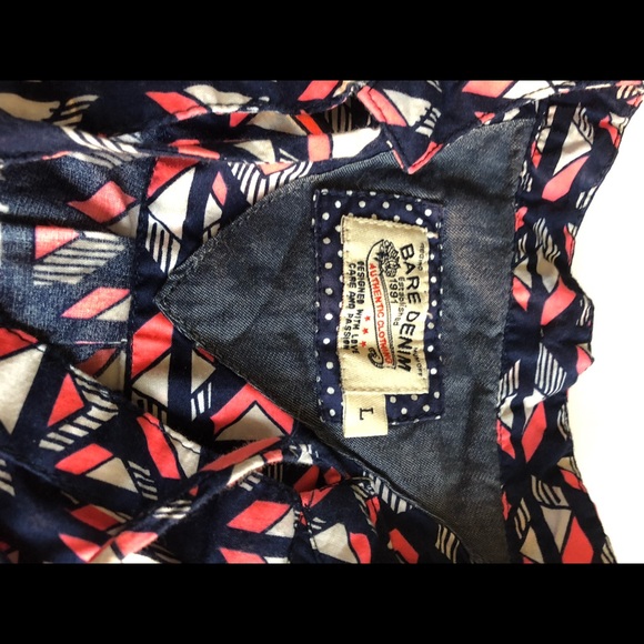 Pink and blue Button down blouse - Picture 4 of 6